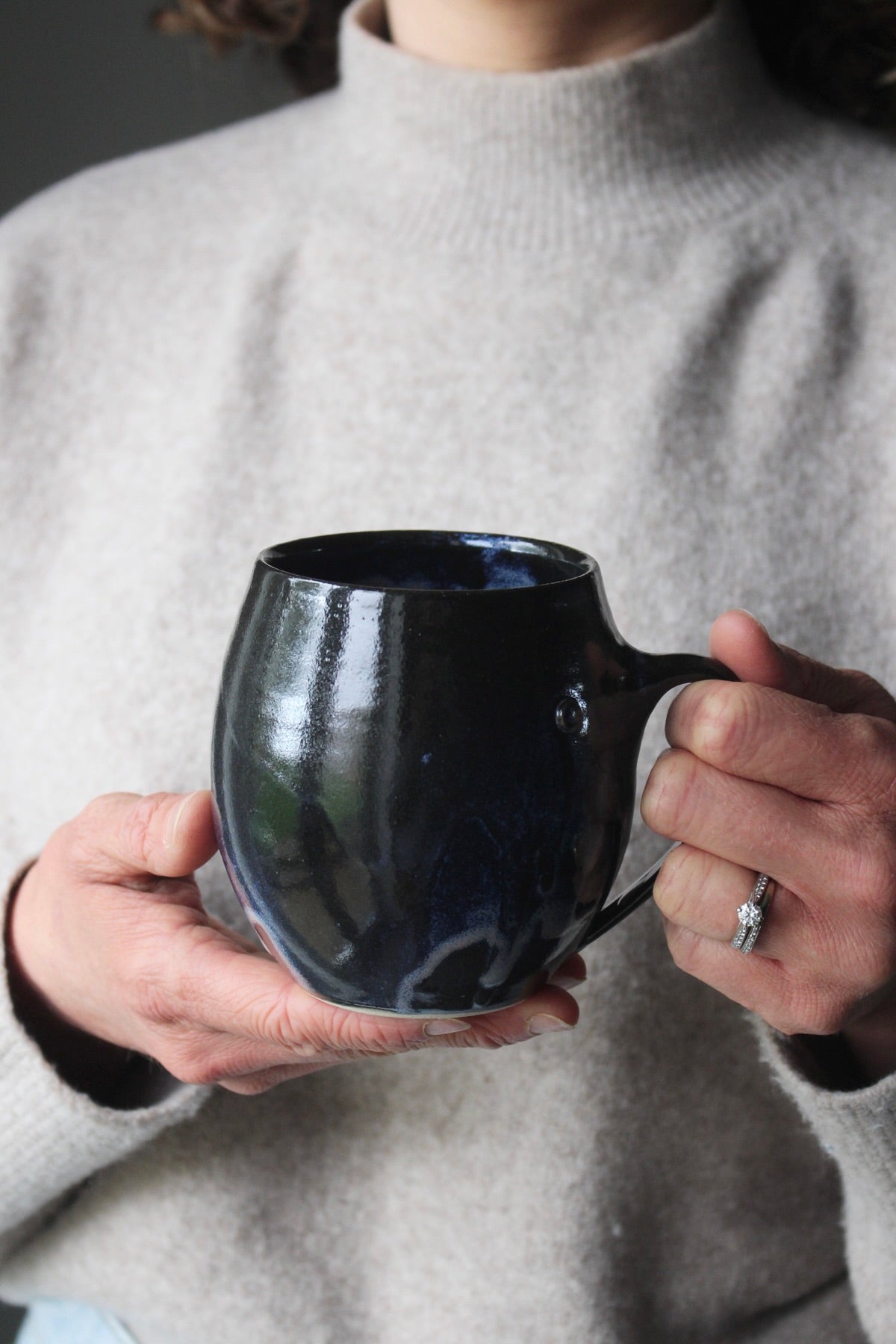 Mug in Dark Blue: One