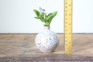 Bud Vase in Speckled Warm White: Five