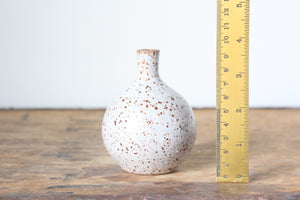 Bud Vase in Speckled Warm White: Two