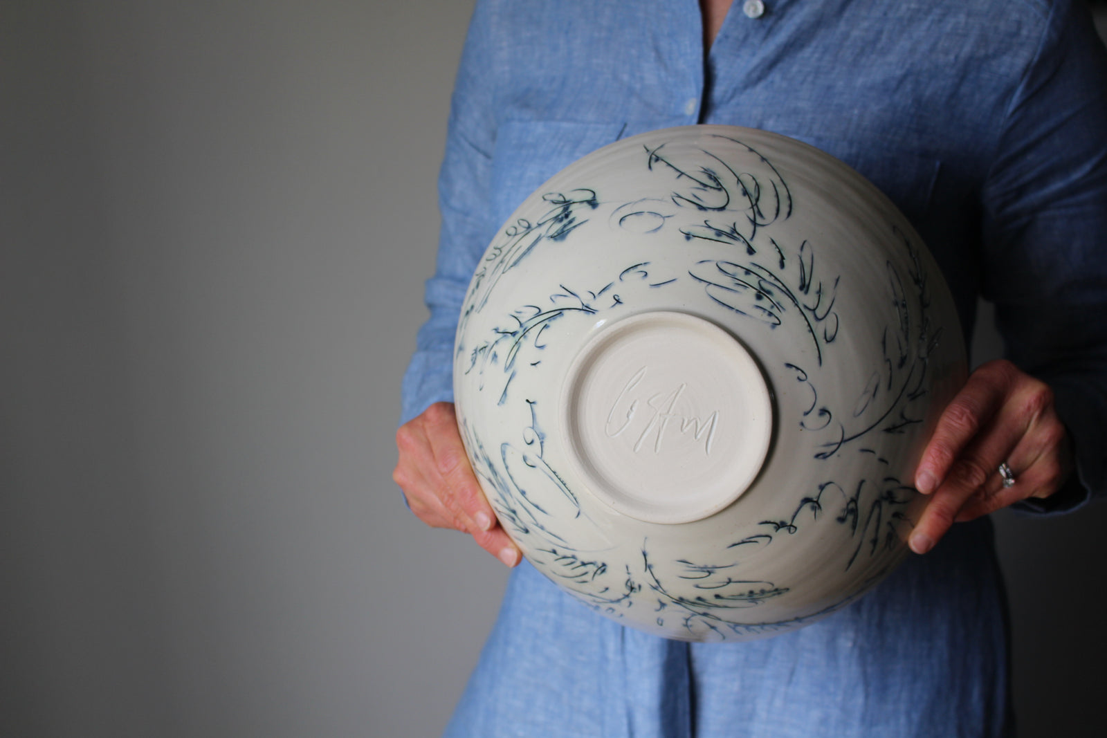 Very Slightly Flawed Botanical Serving Bowl: Six