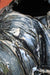 Large Flawed Orb Vase in Metallic Blue/Black