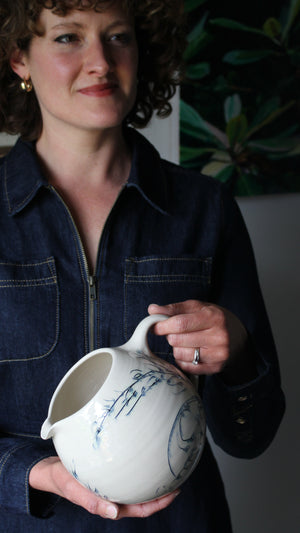 Round Botanical Jug