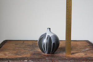 Poured Black and White Vessel: Two