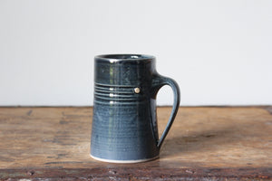 Straight-Sided Mug in Metallic Blue/Black: Four