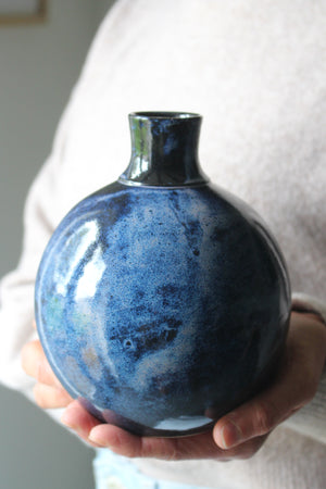 Cobalt Blue and Black Vase