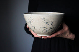 Botanical Serving Bowl in Rustic Clay: One