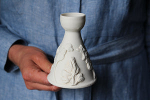 Decorated Porcelain Candlestick Holder