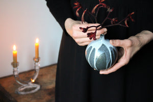 Poured Black and White Vessel: Two