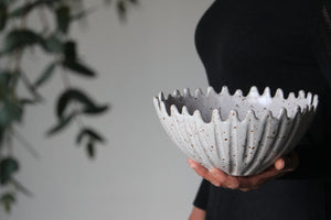 Serving Bowl in Crenellated Edge: Two