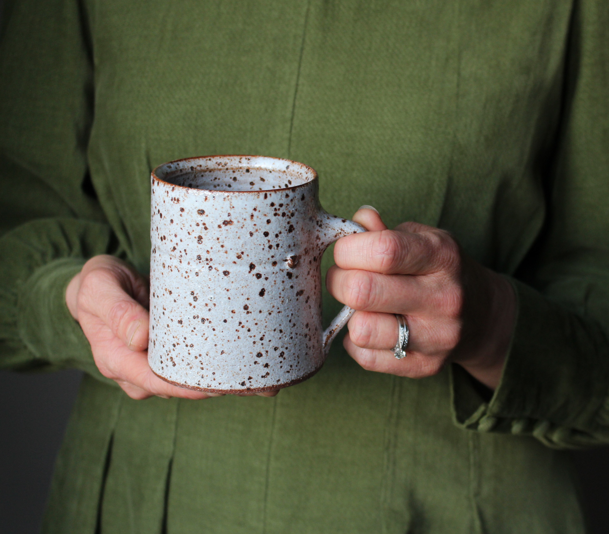 Speckled White Mug: Eight