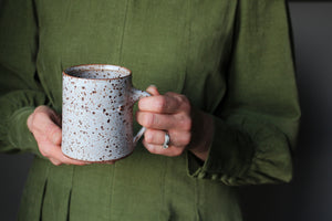 Speckled White Mug: Eight