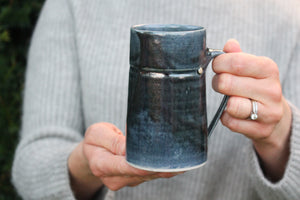 Straight-Sided Mug in Metallic Blue/Black