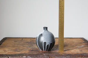 Poured Black and White Vessel: One