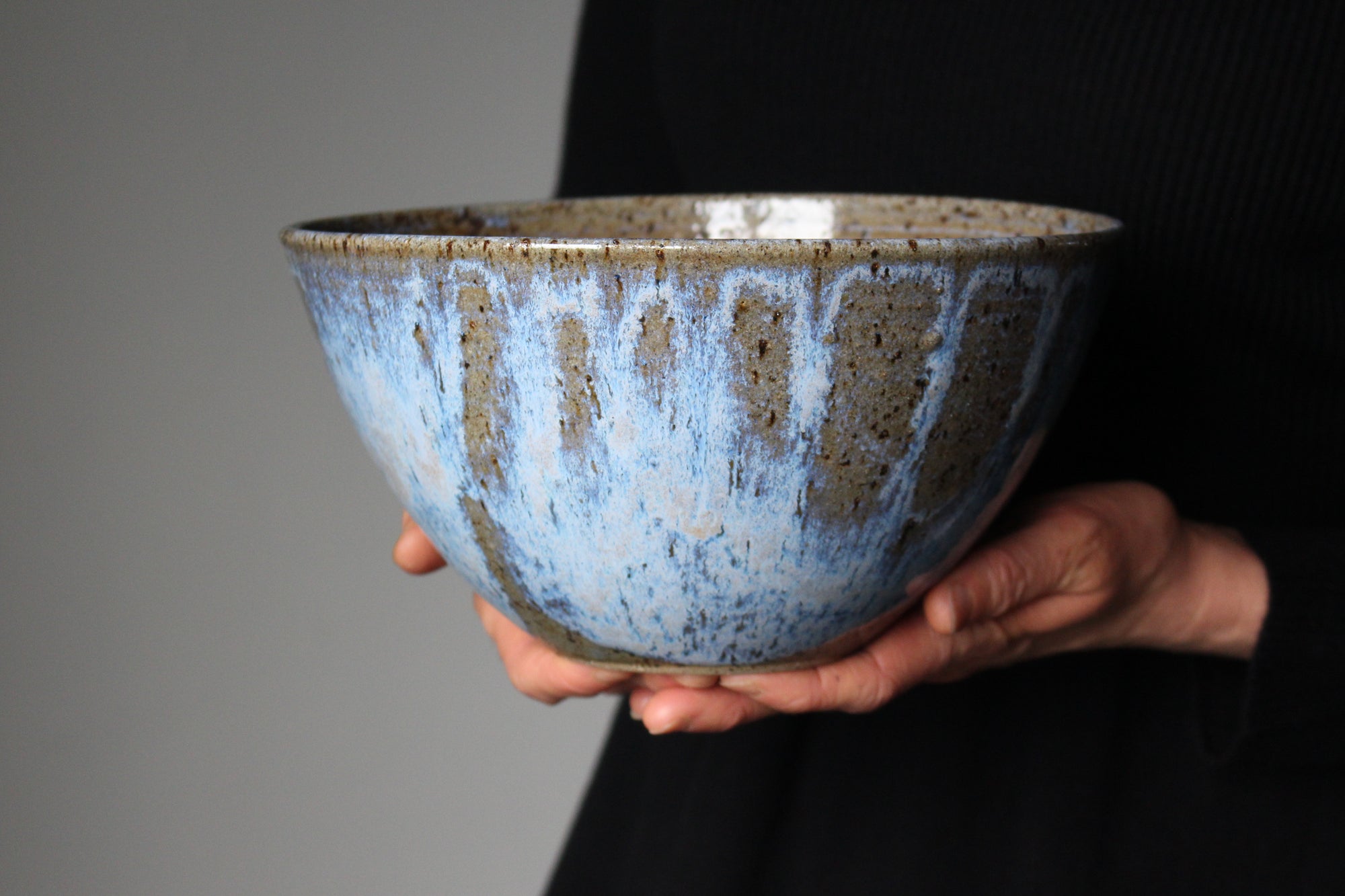 Blue Bowl in Rustic Clay