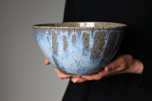 Blue Bowl in Rustic Clay