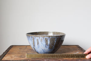 Blue Bowl in Rustic Clay