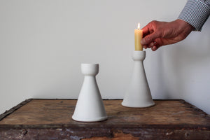 Porcelain Candlestick Holder Set of Two