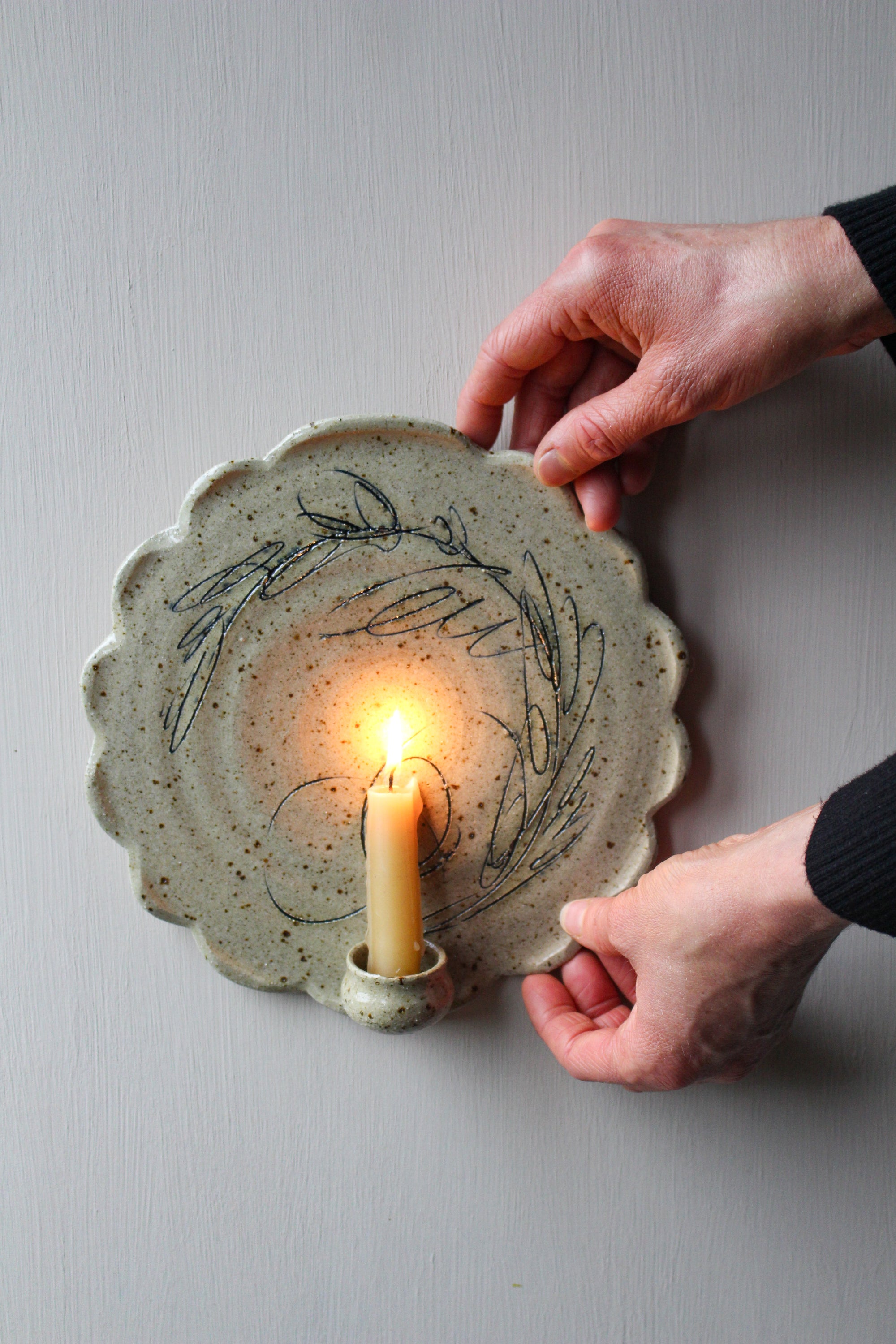 Botanical Wall Sconce Candle Holder: Three