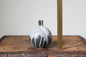 Poured Black and White Vessel: Four