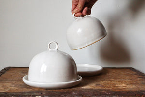 Cheese and Butter Dome - Cream/White