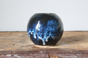 Orb Vase in Indigo: Two