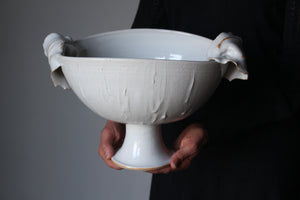 Largest Pedestal Dish in White