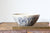 Carved Serving Bowl in Cobalt and Speckled Cream