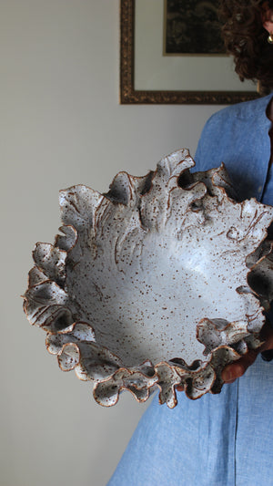 Anthos Bowl in Speckled White: One