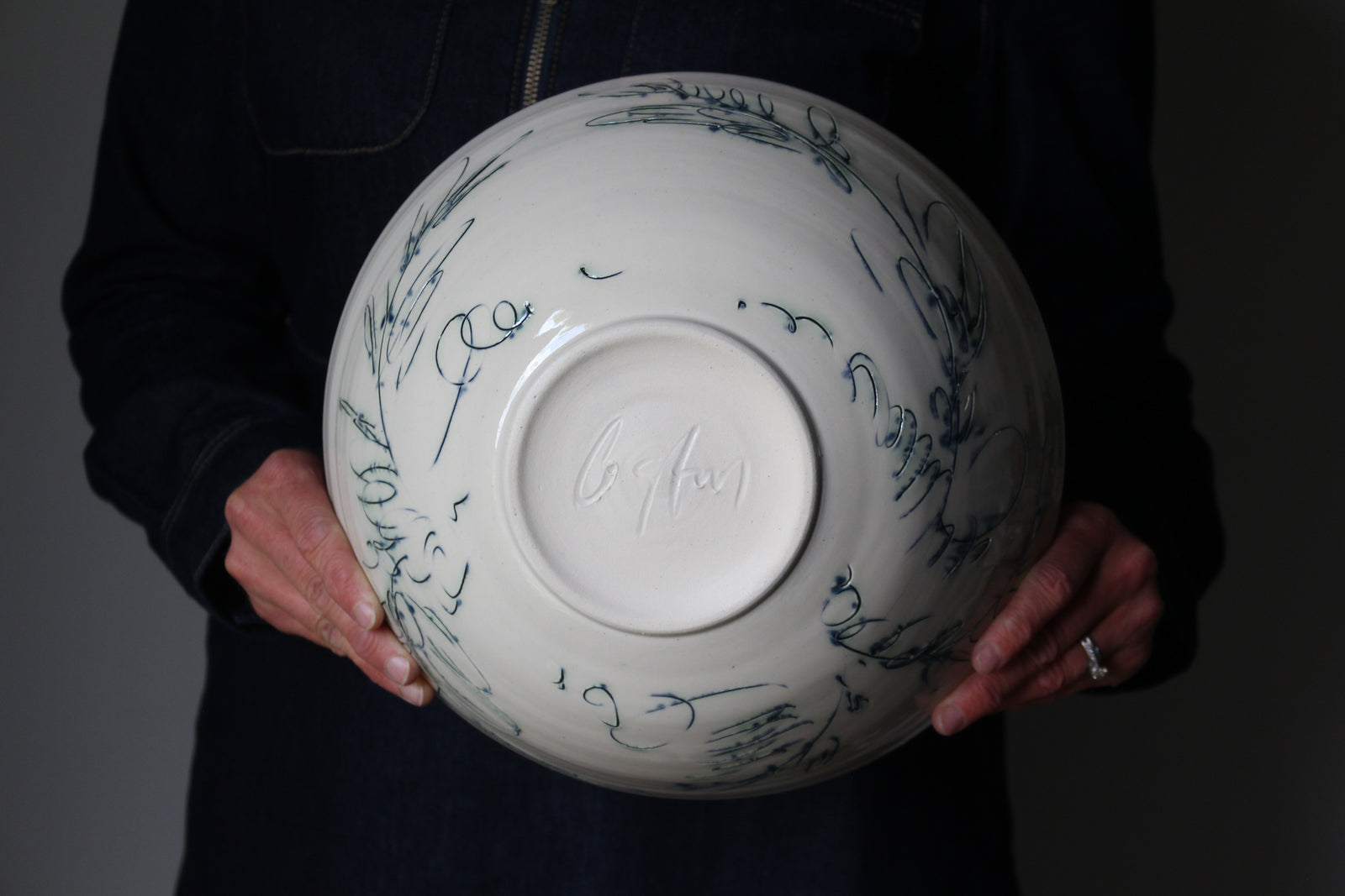 Large Botanical Serving Bowl: Two