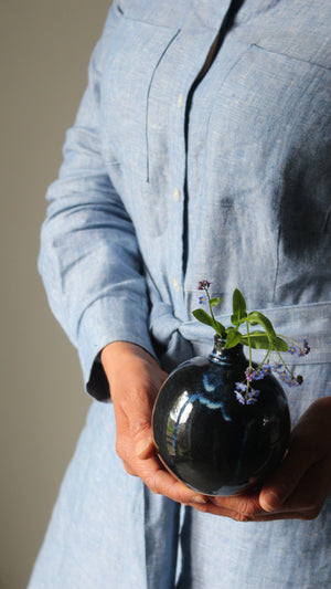 Bud Vase in Indigo: One