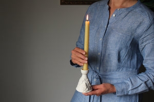 Decorated Porcelain Candlestick Holder