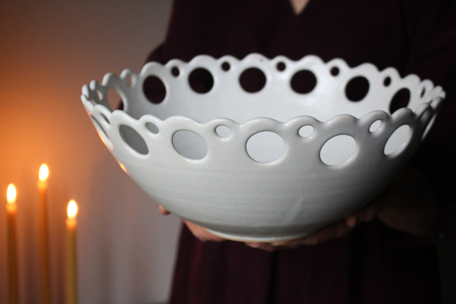 Openwork Scalloped-Edge Bowl
