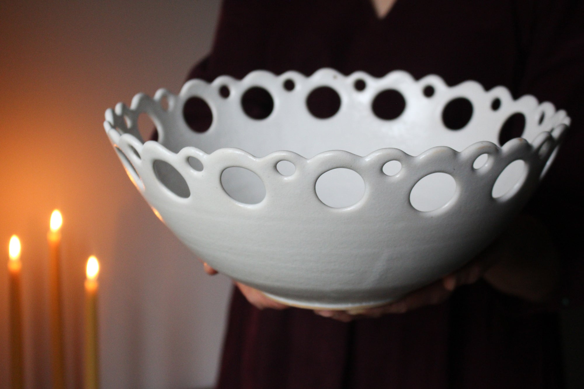 Openwork Scalloped-Edge Bowl