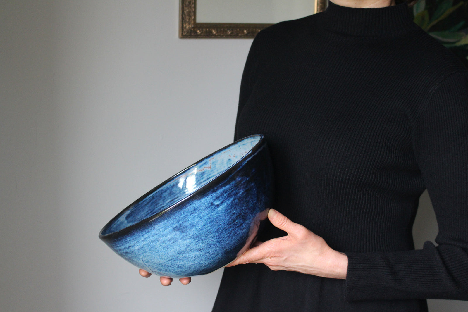 Large Indigo Serving Bowl