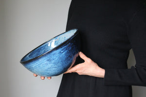 Large Indigo Serving Bowl