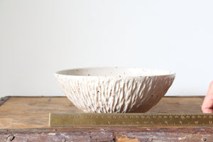 Textured Serving Bowl in Speckled White