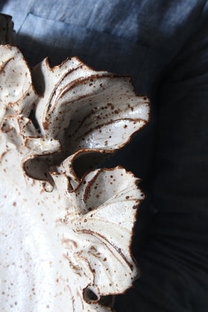 Anthos Platter in Speckled White: Two