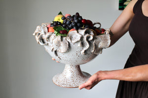 Slightly Imperfect Large Pedestal Dish (read full description)