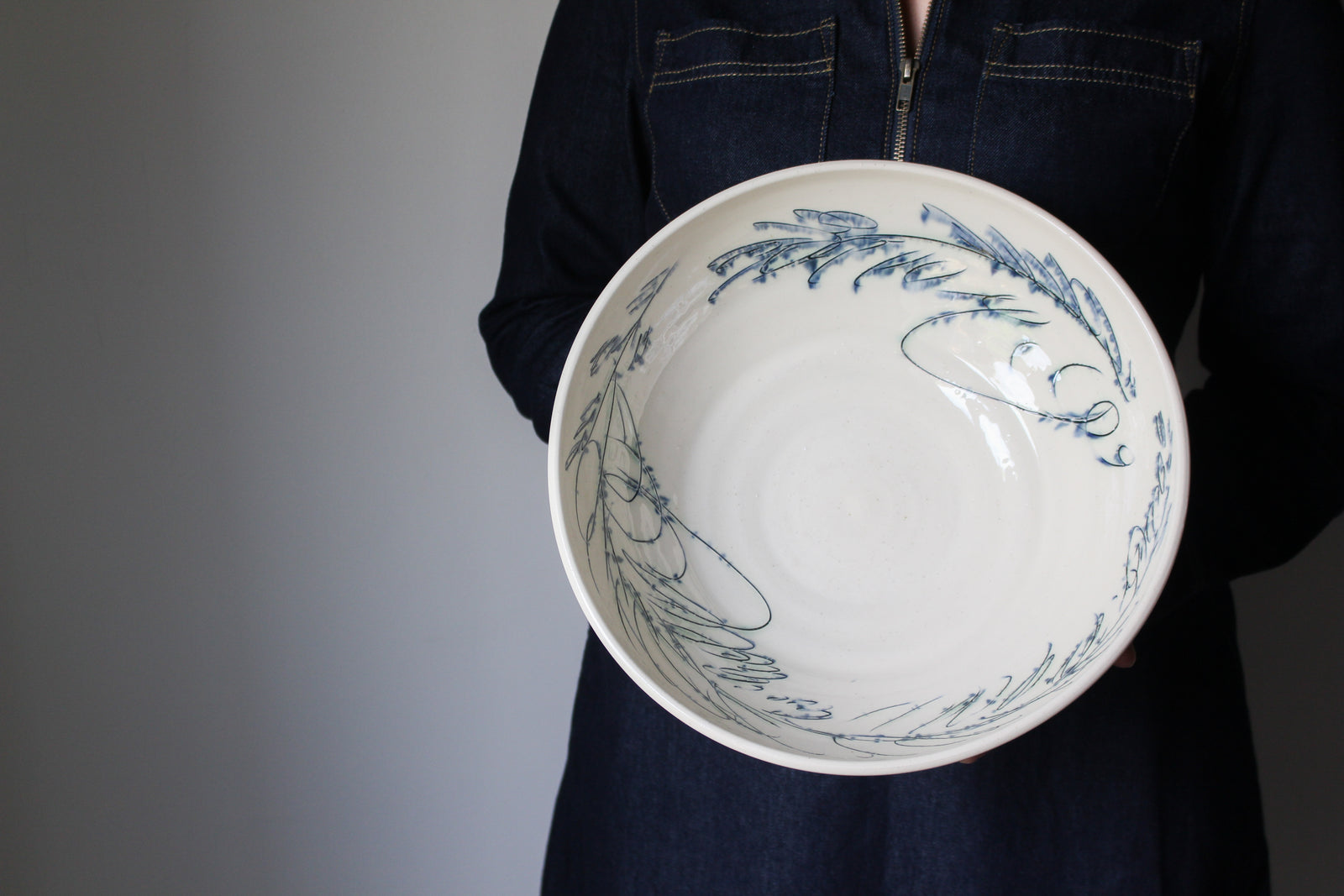 Large Botanical Serving Bowl: One