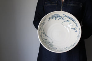 Large Botanical Serving Bowl: One