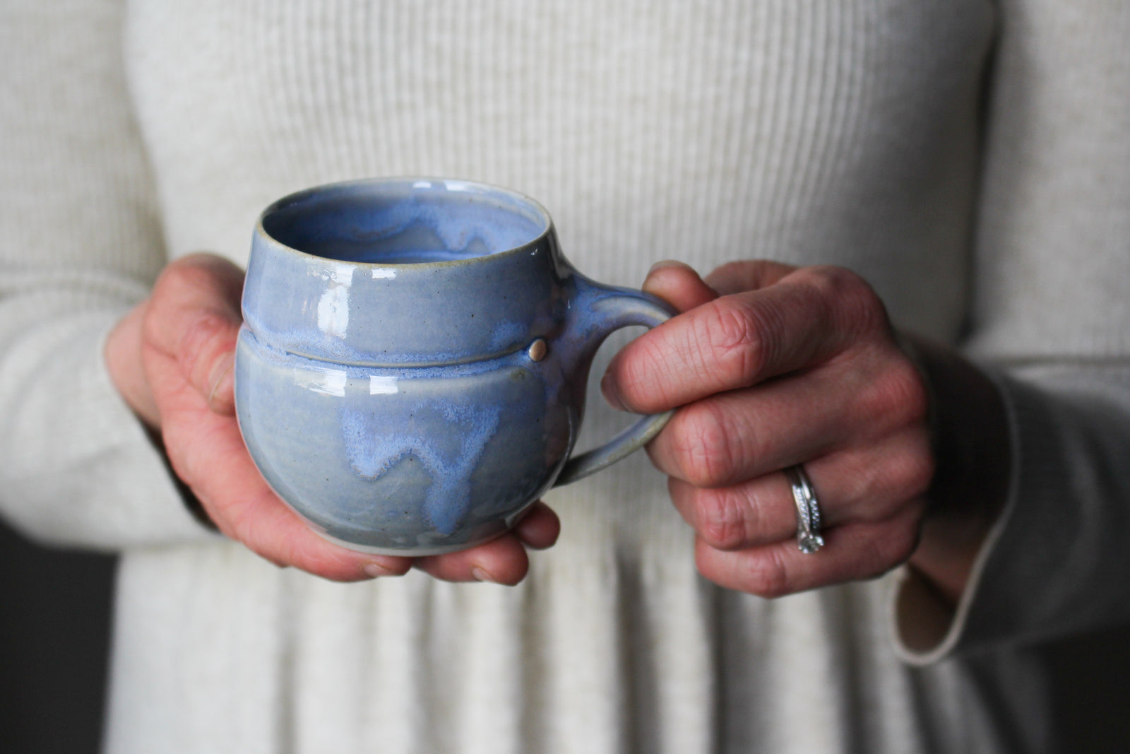 Smaller Tea Mug in Blue: Seven