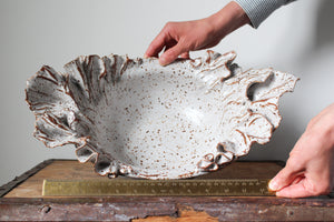 Anthos Platter in Speckled White: Three