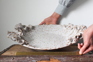 Anthos Platter in Speckled White: Two