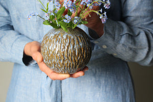Textured Vase in Rustic Blue