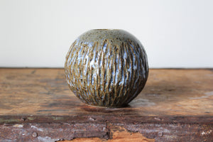 Textured Vase in Rustic Blue