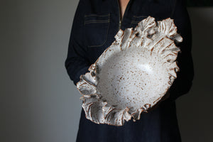 Anthos Platter in Speckled White: Three