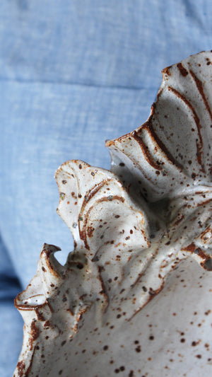 Anthos Platter in Speckled White: Four