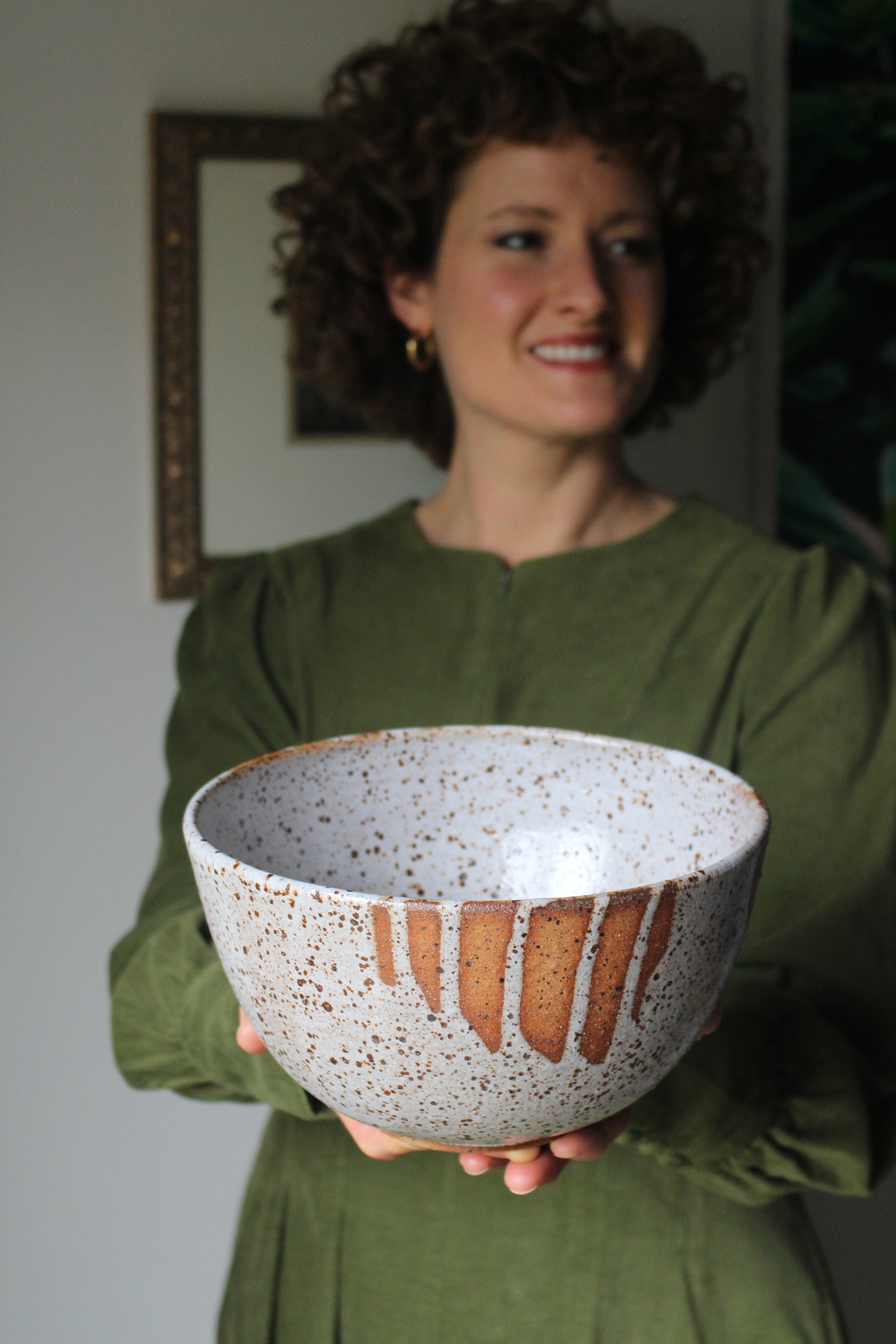 Serving Bowl in Poured Lustre: One