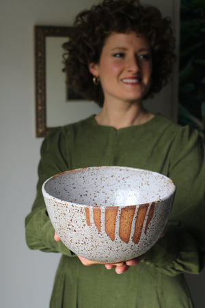Serving Bowl in Poured Lustre: One