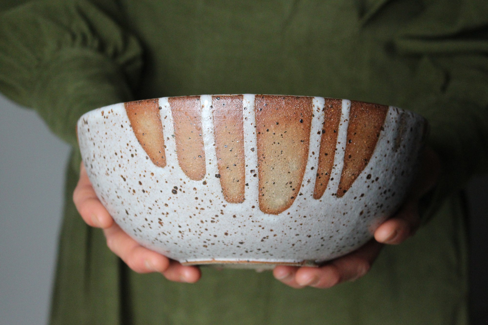 Serving Bowl in Poured Lustre